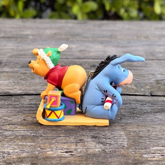 Vintage Lot Hallmark & Disney EEYORE & Winnie The Pooh Christmas Ornaments 2001 - Picture 2 of 16